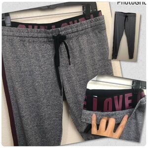 IRIS FIT Gray Joggers Athleisure Elastic Waistband Slim Fit Soft